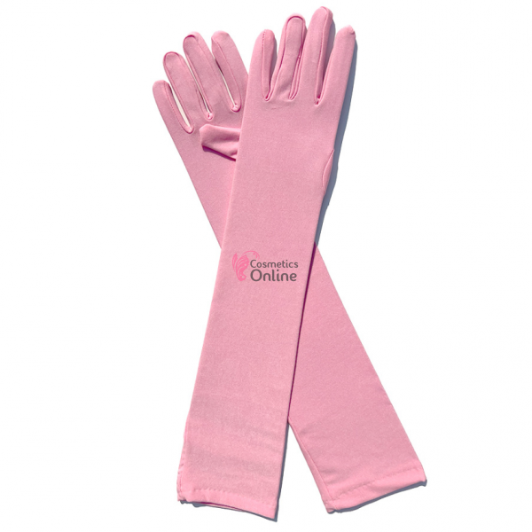 Manusi elegante din spandex simple lungi MNS021AA - Pink